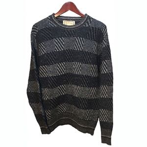 Alan Pain Gray Stripes Wool Sweater Men's Size L